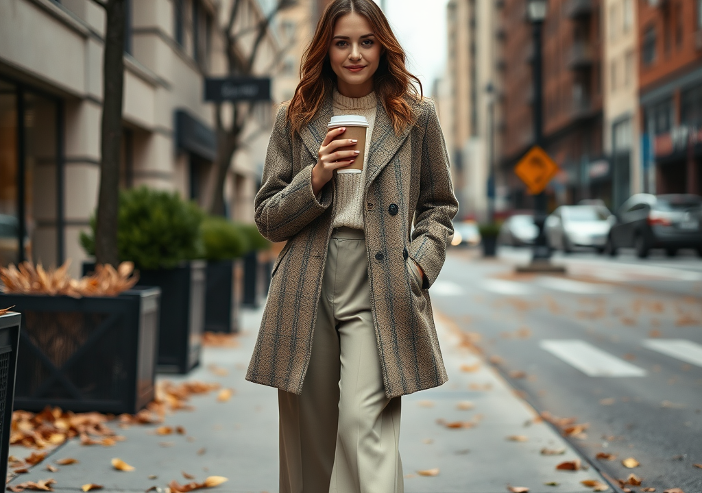 designbyjk.co.uk | Comment porter un manteau en tweed avec un pantalon large ?