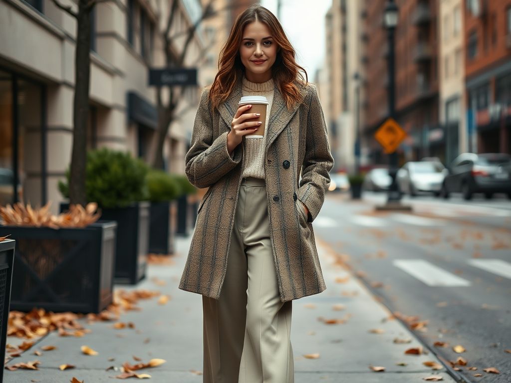 designbyjk.co.uk | Comment porter un manteau en tweed avec un pantalon large ?